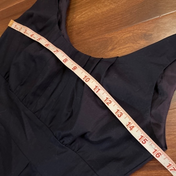 🌿SALE🌿 J. CREW Factory Suiting Babydoll  Sleeveless Navy Blue Dress Sz 6 - Picture 4 of 8
